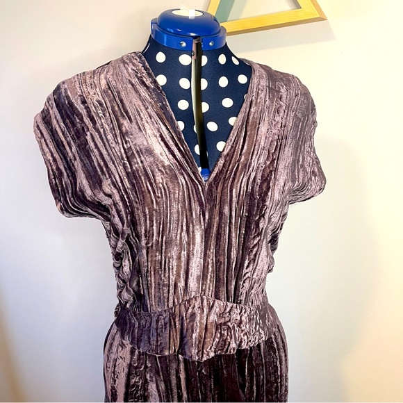 Horses Atelier PURPLE Crushed Velvet Dress - Picture 2 of 10